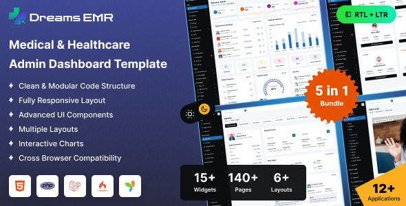 Dreams EMR - Medical Records & Hospital EMR Admin Dashboard (Laravel, CodeIgniter, PHP)