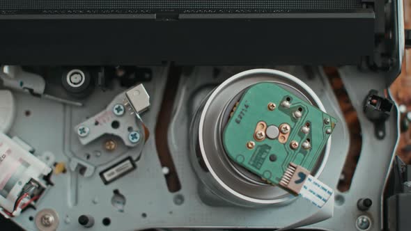 Rewind of Magnetic Videotape in the VCR Mechanism