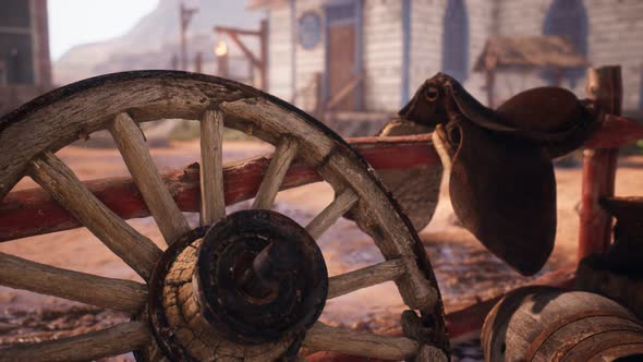 Old American Wild Western Style Town alt