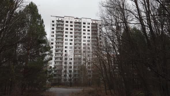 Chernobyl Exclusion Zone. Pripyat. Aerial.