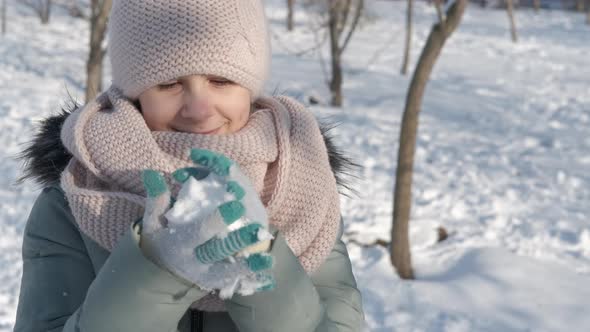 Snow Ball Game in Childhood