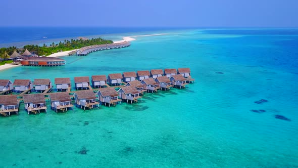 Aerial sky of seashore beach break by lagoon and sand background