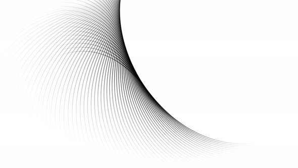 Black color geometric line animation with gradient background.