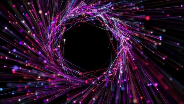 Magical Glowing Spiral Particles Motion Background