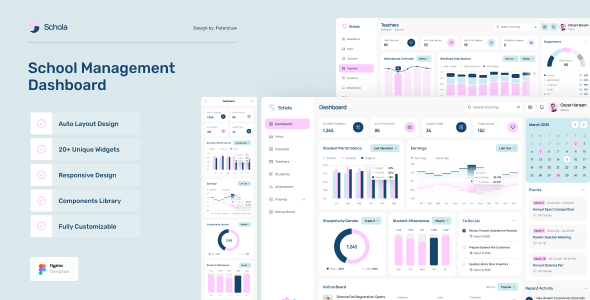 Schola – School Management Dashboard Figma Template