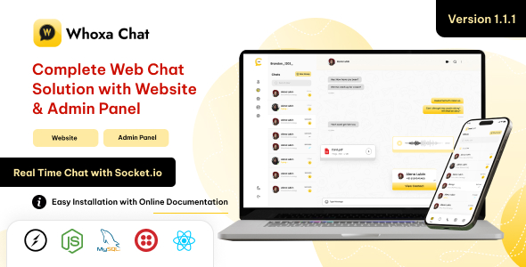 Whoxa Chat - Chat Script | Web Whatsapp Clone | Nodejs chat Software | Chat Website | Group Chat