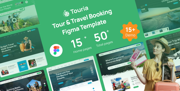 Touria _ Tour & Travel Booking Figma Template