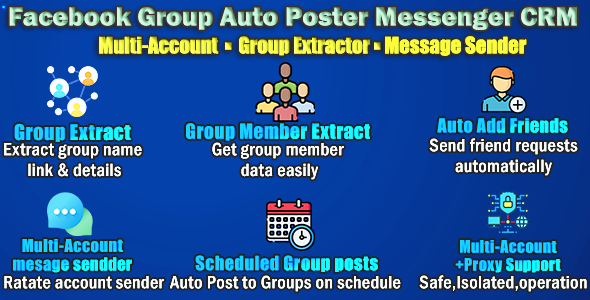 Facebook Group Auto Poster & Messenger CRM