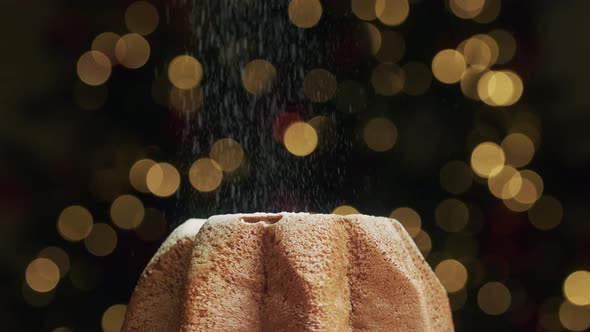 Pandoro and sugar for Christmas food