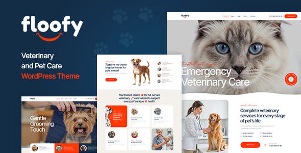 Floofy - Veterinary and Pet Care WordPress Theme