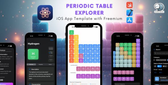 Periodic Table Explorer - iOS App Template with Freemium Monetization