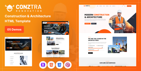 Conztra - Construction and Architecture HTML Template