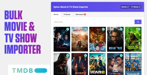 Epiza - Bulk Movie & TV Show Importer For WordPress