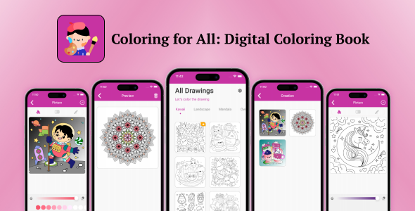 Coloring for All: Digital Coloring Book | Swift | Native iOS | Latest Code for Admob Monetization