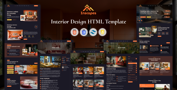 Inscapes – Modern Interior Design HTML Template