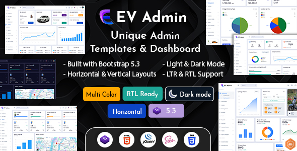 EVadmin - Bootstrap Admin HTML Template