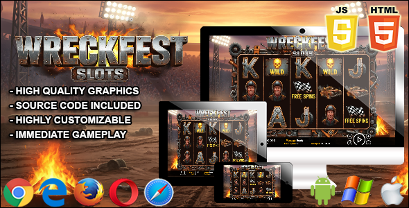 Wreckfest slots - HTML5 Slot Machine