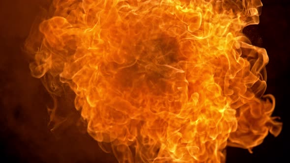 Super Slow Motion Shot of Fire Explosion at 1000Fps