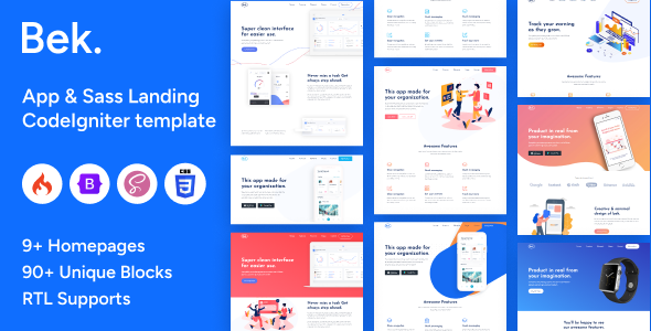 Bek - CodeIgniter Saas & Software Template