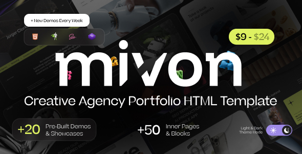 Mivon - Creative Agency Portfolio HTML Template