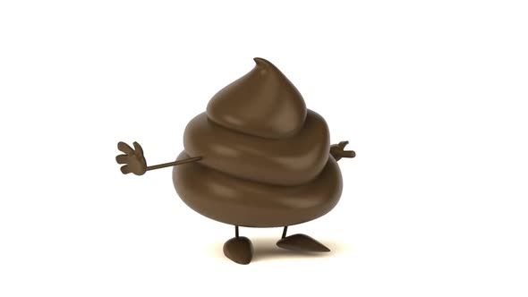 Fun 3D cartoon poop dancing