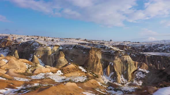 Cappadocia in Winter on Sunny Day