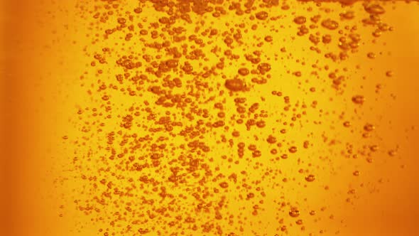 Super Slow Motion Shot of Beer Bubbles Background at 1000Fps