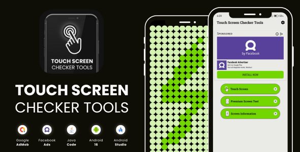 Touch Screen Checker Tools with AdMob Facebook Ads Android