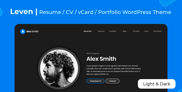 Leven - Portfolio & Resume Theme