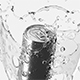 Silver Aluminum Can With Splash - 250ml Soda Drink with Drops - 3DOcean Item for Sale