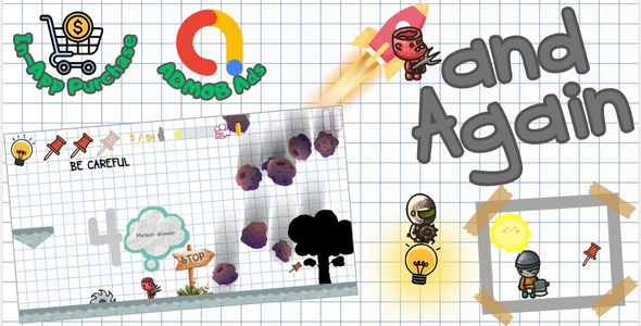 and Again Platform Puzzle Game (HTML5, Construct 3, in-app)