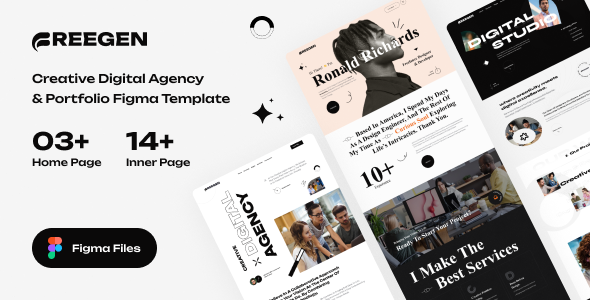 Freegen - Creative Digital Agency & Portfolio Figma Template