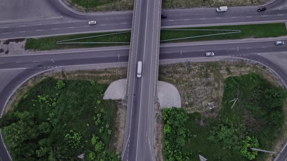Highway Intersection From the Air