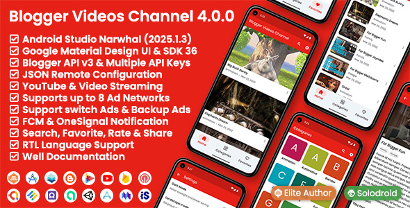 Blogger Videos Channel - Blogger API v3