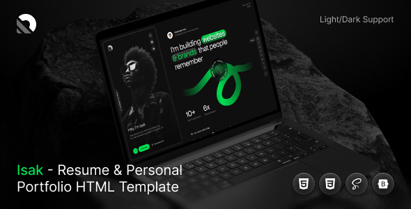 Isak – Personal Portfolio HTML Template