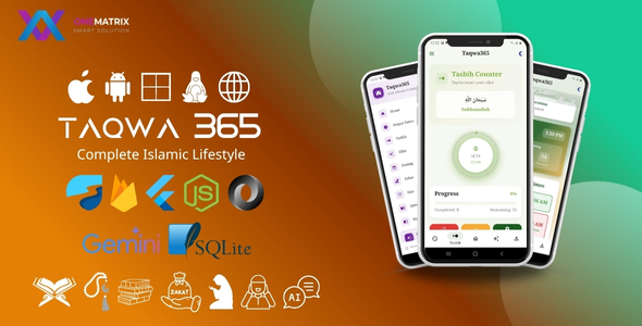 Taqwa 365 easy to use Islamic App with beutifull UI. || Gemmini AI || Android & Apple
