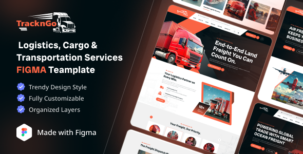 TracknGo -Transportation & Logistics Figma Template