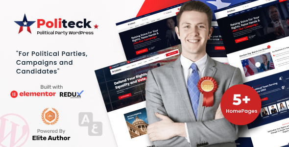 Politeck - Political Party, Campaign & Candiate WordPress Theme + RTL
