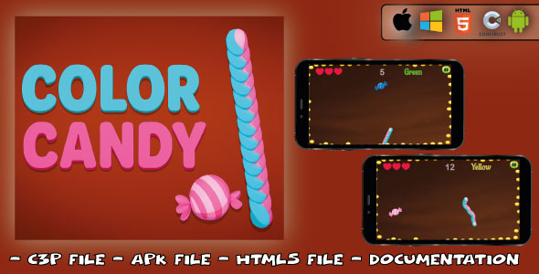 Color Candy – Kids Color Learning Game (Construct 3 | HTML5)
