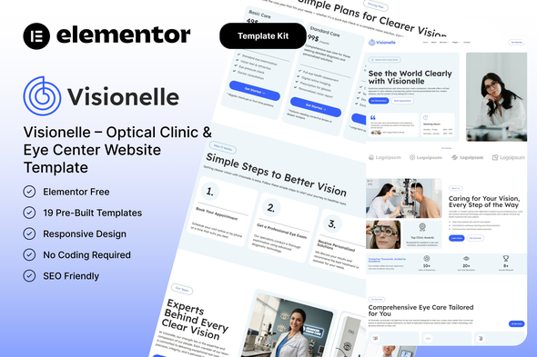 Visionelle – Optical Clinic & Eye Center Website Template Kit