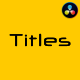 Motion Titles - VideoHive Item for Sale