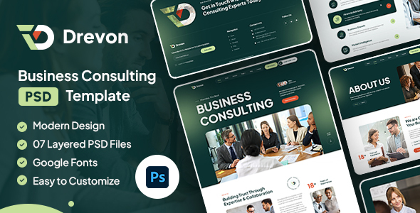 Drevon - Business Consulting PSD Template