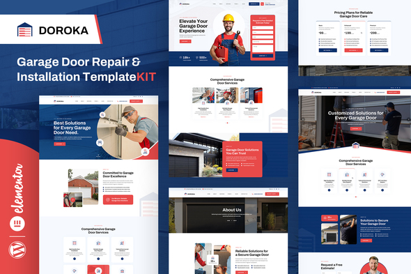 Doroka | Garage Door Repair Elementor Template Kit