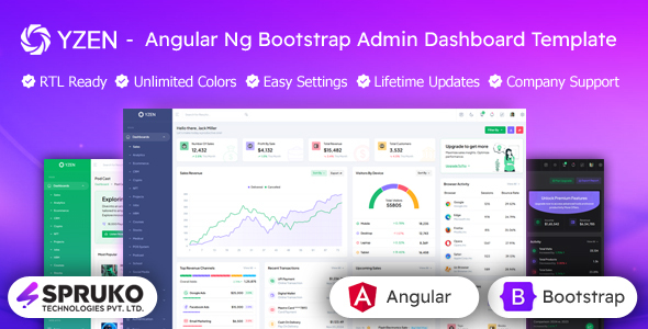 Yzen - Angular NG Bootstrap Admin Template
