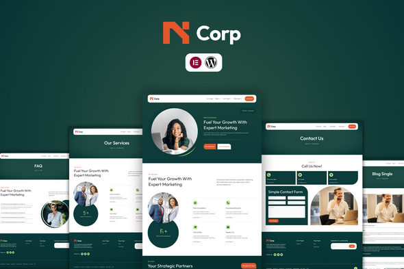 NCorp - Business Consulting Elementor Template Kit