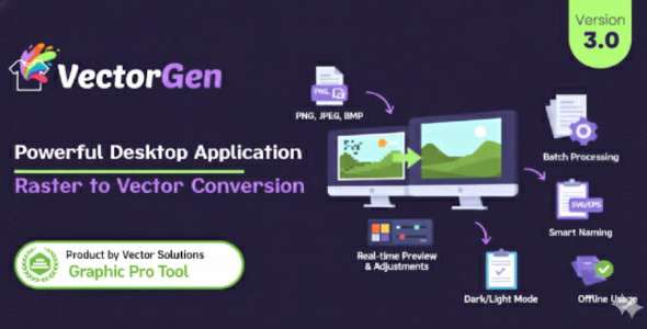 VectorGen – Professional Image to SVG/EPS Converter for Windows