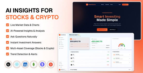 InvestStocks - AI-Powered Stock Analysis Platform with Real-time Charts