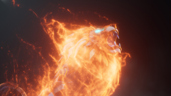 flame lion logo