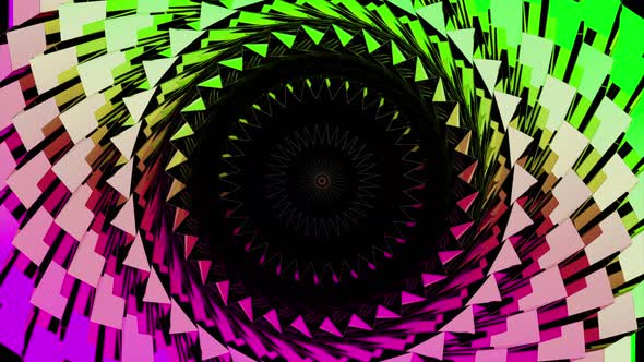 Pulsating and Rotating Spiral with Black Center