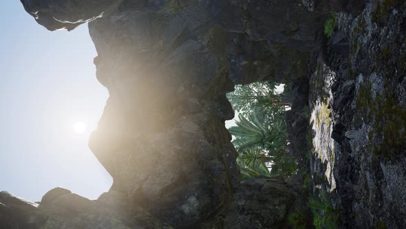Sun Light Inside Mysterious Cave alt